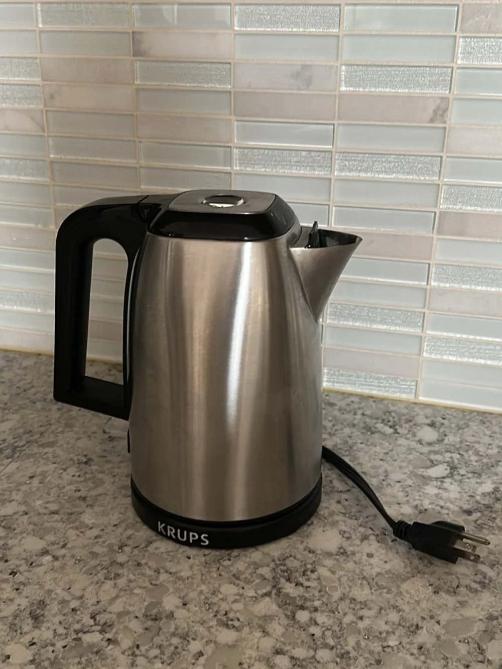 KRUPS Stainless Steel Electric Kettle in Silver and Black